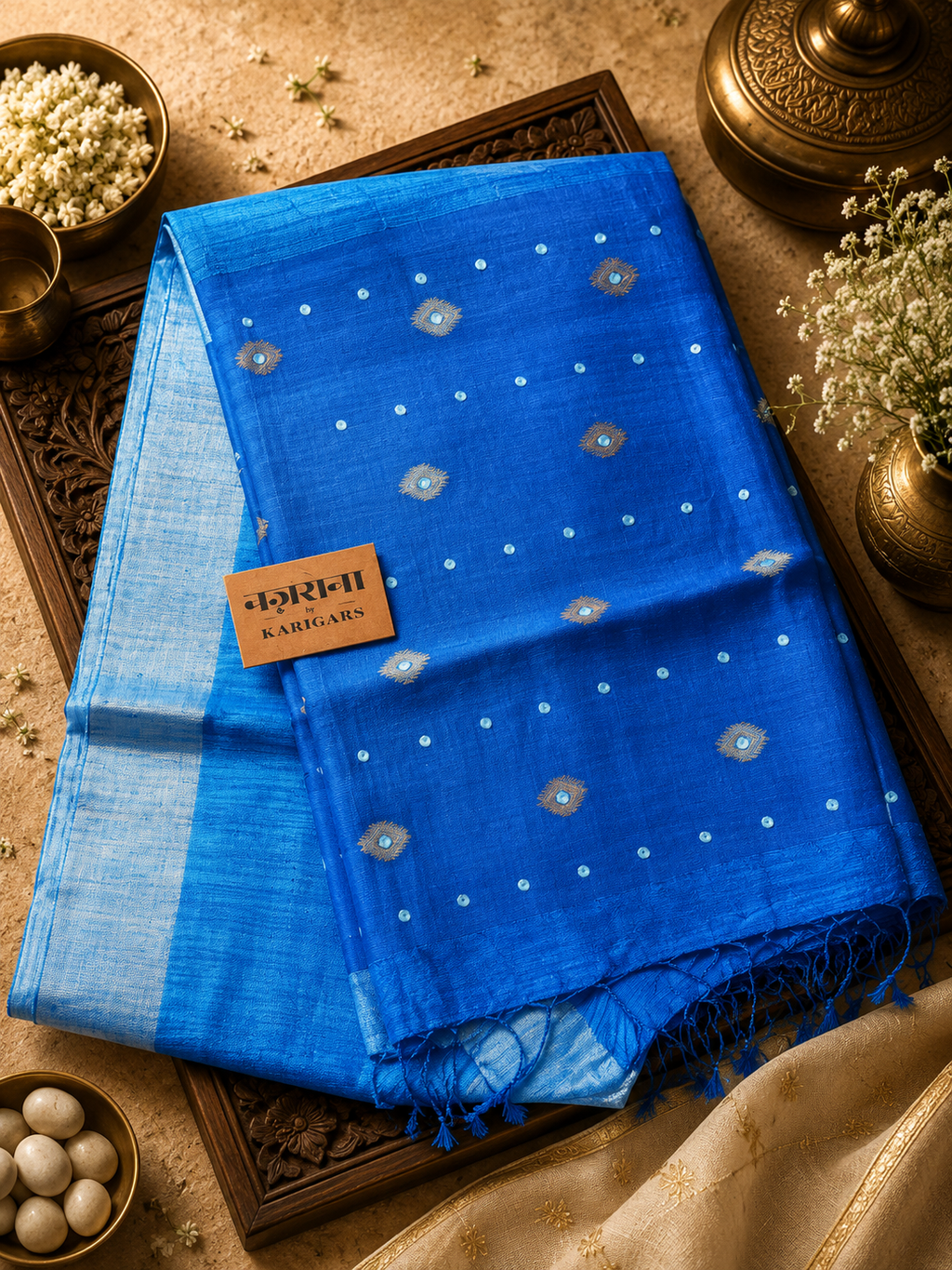 Matka Muslin Seashell Saree